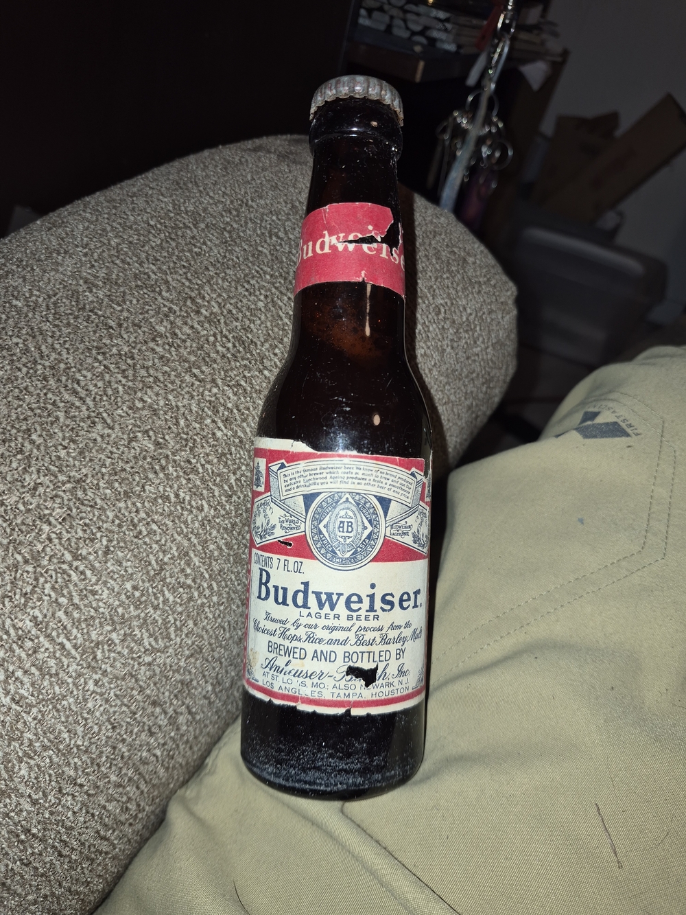Budweiser Classic Lager Bottle - Red & White Label